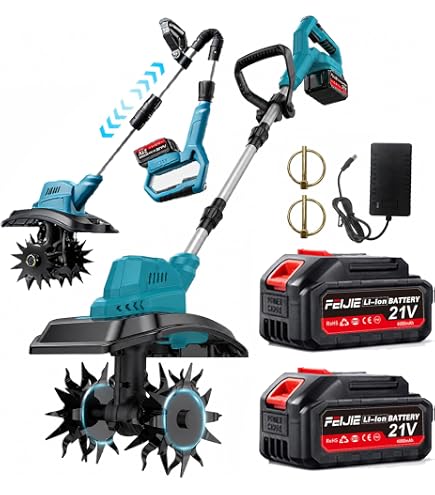 Amazon | 電動 耕運機 2026革新型 21v 強力ハイパワー 4枚刃 専用 替刃